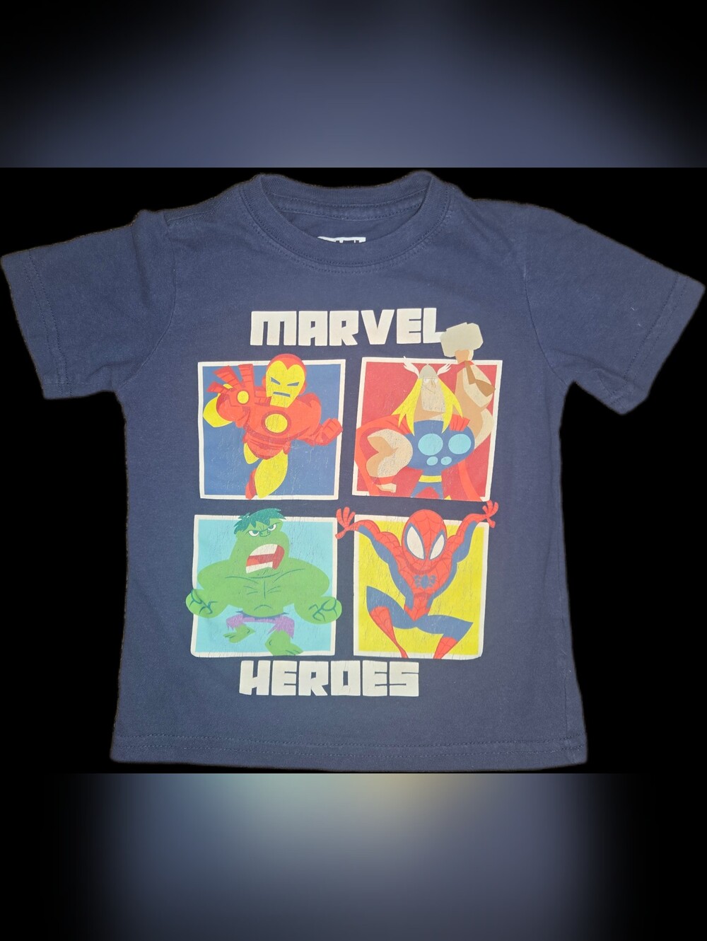 3T Marvel Kids Navy Blue Superhero Shirt